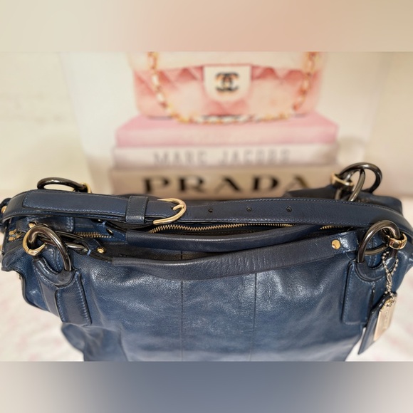 Coach Kristin Elevated limited edition Navy Leather Satchel No. B1193- 16823 - Picture 4 of 14